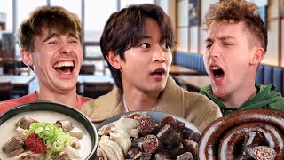 SHINee MINHO  3 bowls of Korean Pigs Blood Sausage [upl. by Tann12]