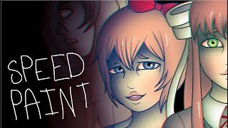 Doki Doki Literature Club  Speedpaint [upl. by Cinelli]