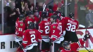 Marian Hossa overtime goal Against Predators  NHL NBC Sports Feed [upl. by Spense]