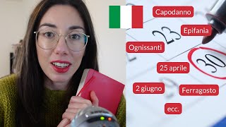 Italian culture Quali sono i giorni festivi in Italia Subtitles [upl. by Tamera797]