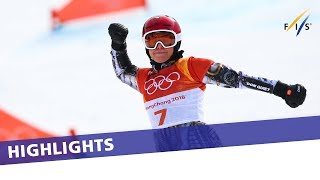 Pyeongchang Diaries  4  Ester Ledecka makes history with PGS gold  Photorecap [upl. by Sheepshanks]