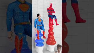 Batman vs Superman vs Spiderman  Toilet Challenge 11  Marvel Animationbatmansupermanshortsfeed [upl. by Ja]