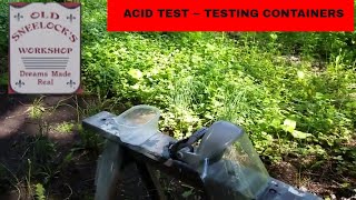 Testing out sulfuric acid in various containers [upl. by Ordnas]