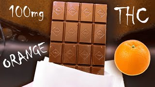 FastActing 100mg THC Orange Chocolate Bar Review [upl. by Zima]