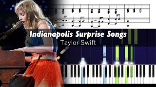 Taylor Swift  Indianapolis Surprise Songs  Accurate Piano Tutorial with Sheet Music [upl. by Nomed]