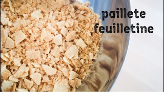 How to make paillete feuilletine for crunchy layer on cakes lacy crepes [upl. by Yleak]