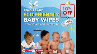 EcoFriendly Baby Wipes  Pengu Baby Pure Water Wipes On Sale Now  10 OFF [upl. by Ynogoham540]