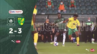 Highlights  Plymouth Argyle 23 Norwich City U21  EFL Trophy Group F [upl. by Kemme]