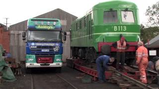 Diesel railway locomotives move to Ulster Folk and Transport Museum [upl. by Rocray832]