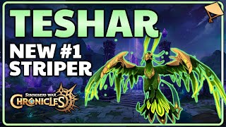 TESHAR IS A BATTLEFIELD GOD  Summoners War Chronicles Wind Phoenix Testing [upl. by Delanty]