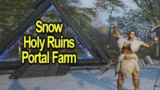 Snow Holy Ruins Portal farm  Puzzles Walkthrough  Endgame  Soulmask [upl. by Yelac]