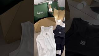 Loewe Anagram Tank Top’s Unboxing 🤍🖤 loewe harrods [upl. by Kciredec]