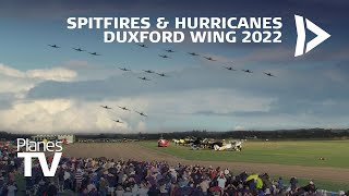 Awesome Duxford Wing massive formation of Spitfires and Hurricanes Battle of Britain Air Show [upl. by Mani]