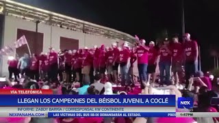 Reciben a los campeones del béisbol juvenil en Coclé [upl. by Oiramal]