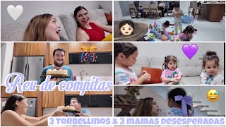 3 TORBELLINOS Y 3 MAMAS EN APRIETOS VLOG DE NUESTRA REUNIÓN 🎂🎊 [upl. by Illene]