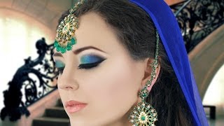 Green and Blue Smokey Eye Makeup Tutorial  Asian  Indian Bridal [upl. by Naivaf794]