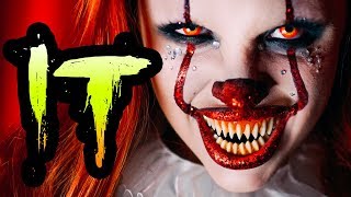 IT PENNYWISE GLAM HALLOWEEN MAKEUP TUTORIAL [upl. by Yttel971]