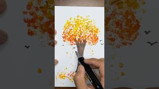 Autumn 🍂🍁 landscape 🌆 Drawing with oil pastels Easy drawing ideas for beginners [upl. by Adnoloy]