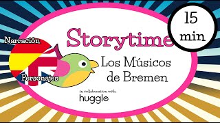 Bilingual Storytime for children  Los músicos de Bremen The Bremen town musicians [upl. by Shandeigh]