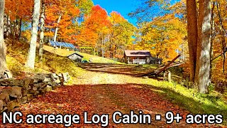 North Carolina Log Cabins For Sale  398k Cabin on 9 acres  North Carolina Real Estate For Sale [upl. by Anomas909]