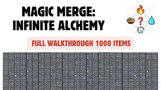 Magic Merge Infinite Alchemy Game Full Walkthrough 1000 Items [upl. by Neellek41]