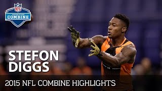 Stefon Diggs Maryland WR  2015 NFL Combine Highlights [upl. by Assertal]