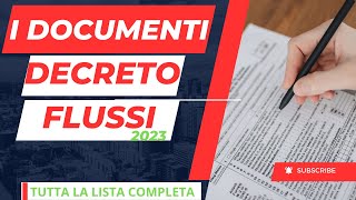 I DOCUMENTI DEL DECRETO FLUSSI 2024 QUELLO CHE VI SERVE PER COMPILARE LE DOMANDE [upl. by Solomon954]