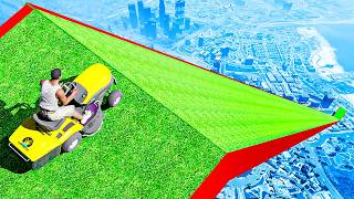 Lawnmower vs Impossible Ramps in GTA 5 [upl. by Daniela]