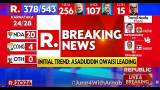 Election Result Day With Arnab Goswami LIVE NDA Takes The Lead Based On Initial Trends [upl. by Mungovan]