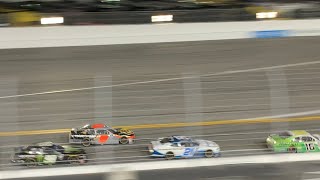 2022 NASCAR Xfinity Series Daytona Finish From The Stands  Myatt Snider terrible crash [upl. by Ahsiatal866]