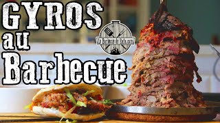 Comment faire un GYROS au barbecue  🇬🇷🔥🐖  Broche Kebab Grillrost [upl. by Neersin321]