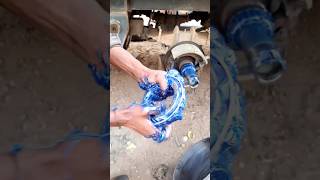 Truck Wheel Hub Grease 💯 mechanic amazing skills shorts truck [upl. by Aggi]