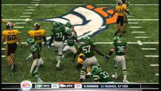 Madden NFL 11 Online  Denver Broncos Vs New York Jets [upl. by Baggott]