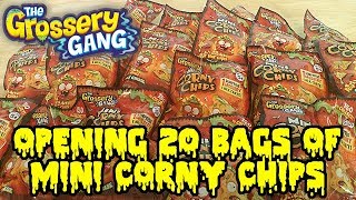 The Grossery Gang  Opening 20 Bags of Mini Corny Chips [upl. by Eleinad219]