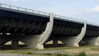 Germany The Magdeburg Water Bridge  Wasserstraßenkreuz Magdeburg [upl. by Einaeg]