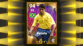 Upgrade Bebeto Legendary Max Level Rating  eFootball 2024 Mobile [upl. by Lezah]