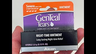 GenTeal Tears Eye NightTime Ointment Unboxing [upl. by Bronny]