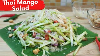 Thai Mango Salad with Green Mango Recipe [upl. by Gnex648]