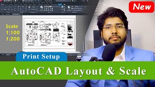 How to do page setup in Layout amp Scale setting in AutoCAD [upl. by Nye]