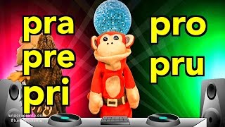 Sílabas pra pre pri pro pru  El Mono Sílabo  Videos Infantiles  Educación para Niños [upl. by Ynwat]