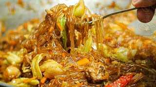 Sotanghon Guisado Recipe 🍜🐔🥕 Sauteed Vermicelli Noodles [upl. by Aicirtal]