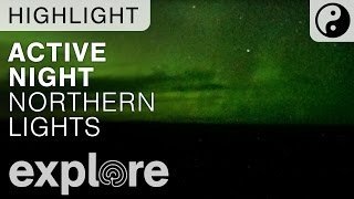 Northern Lights Active Night  Live Camera Highlight 100715 [upl. by Lindell]