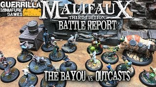 Malifaux 3E Battle Report  Ep 04  The Bayou vs Outcasts [upl. by Dajma]