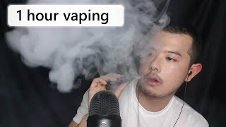 ASMR 1 hour nothing but vaping vape asmr ecig asmr [upl. by Ettenyar]