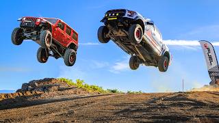 Ultimate Crash Battle Raptor FULL Send to FLAT Jeep Rubicon gets ROLLED by the Whoops [upl. by Ruder]