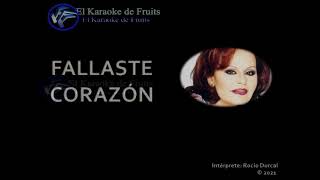 Rocío Durcal Fallaste Corazon karaoke [upl. by Cyrill]