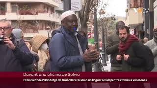 VOTV El Sindicat de l’Habitatge de Granollers reclama un lloguer social per tres famílies [upl. by Ridley]