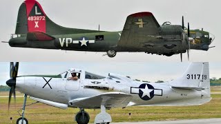 4K CAF B17 quotTexas Raidersquot amp P63 Kingcobra at Houston Airshow 2022 [upl. by Croom]