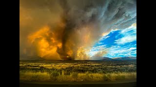 Firenado caught on camera near Reno [upl. by Idyak]