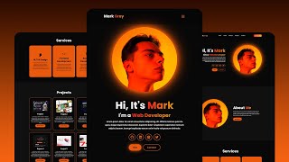 Build a Responsive Personal Portfolio Website Using HTML amp CSS amp JavaScript [upl. by Raddie801]